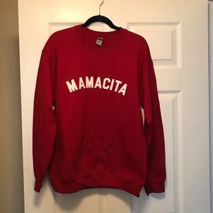 Mamacita Sweatshirt • Burgundy • Medium • Handprinted